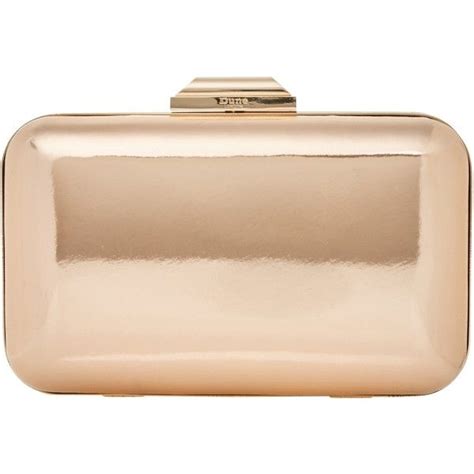 dune broncho rose gold metallic box clutch bag|dune leather clutch bag.